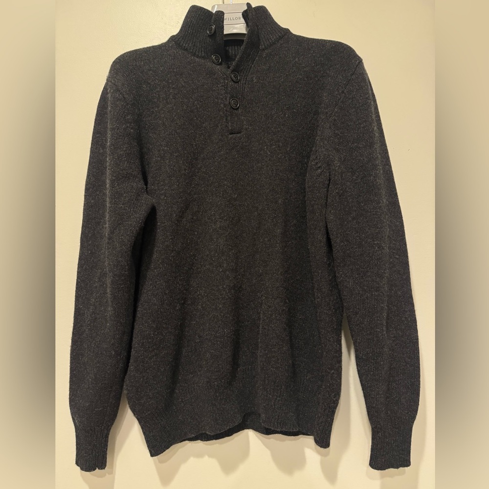 J. Crew Men's Lamb wool Knit Dark Gray Crewneck Sweater Size XLT